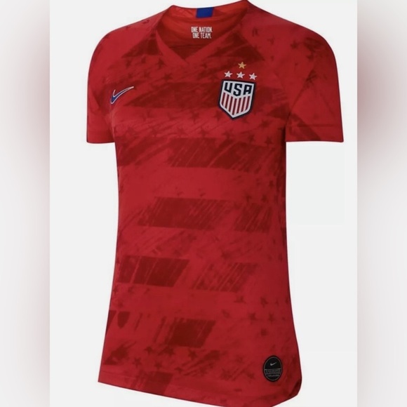 Soccer Jersey NIKE US USA National Team 2019 Red Stadium S/S Away Size Small - Picture 3 of 6